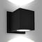 Luxrite Outdoor LED Cube Wall Light Modern Up Down Wall Sconce 3CCT 3000K-5000K 18W Aluminum IP65 ETL LR40343-1PK - alternate 1
